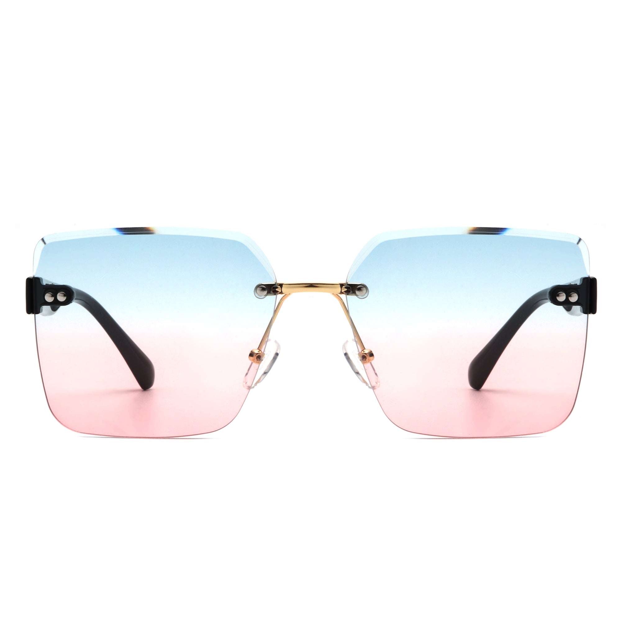 Orbit - Women's Rimless Tinted Square Fashion Sunglasses - Charming Charlie