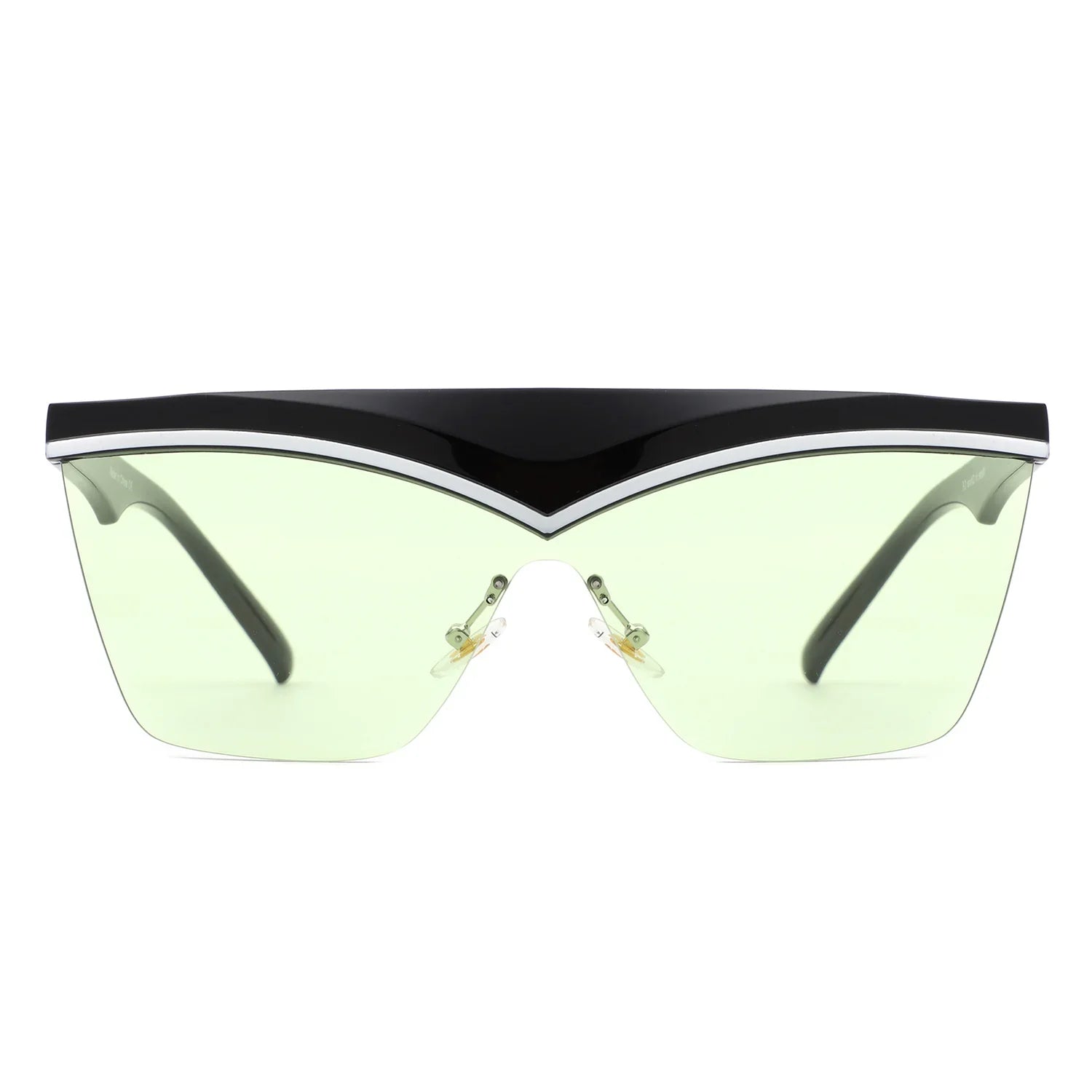 Lythia - Semi-Rimless Fashion Flat Top Sunglasses - Charming Charlie