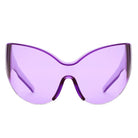 Quirk - Futuristic Oversized Shield Wrap Around Tinted Sunglasses - Charming Charlie