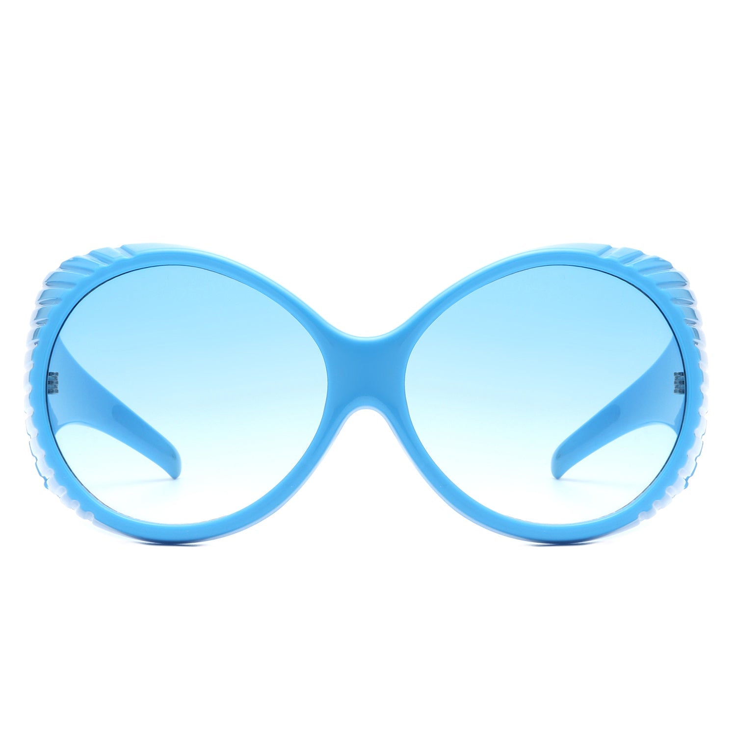Radiant - Oversized Round Wrap-Around Fashion Women's Sunglasses - Charming Charlie