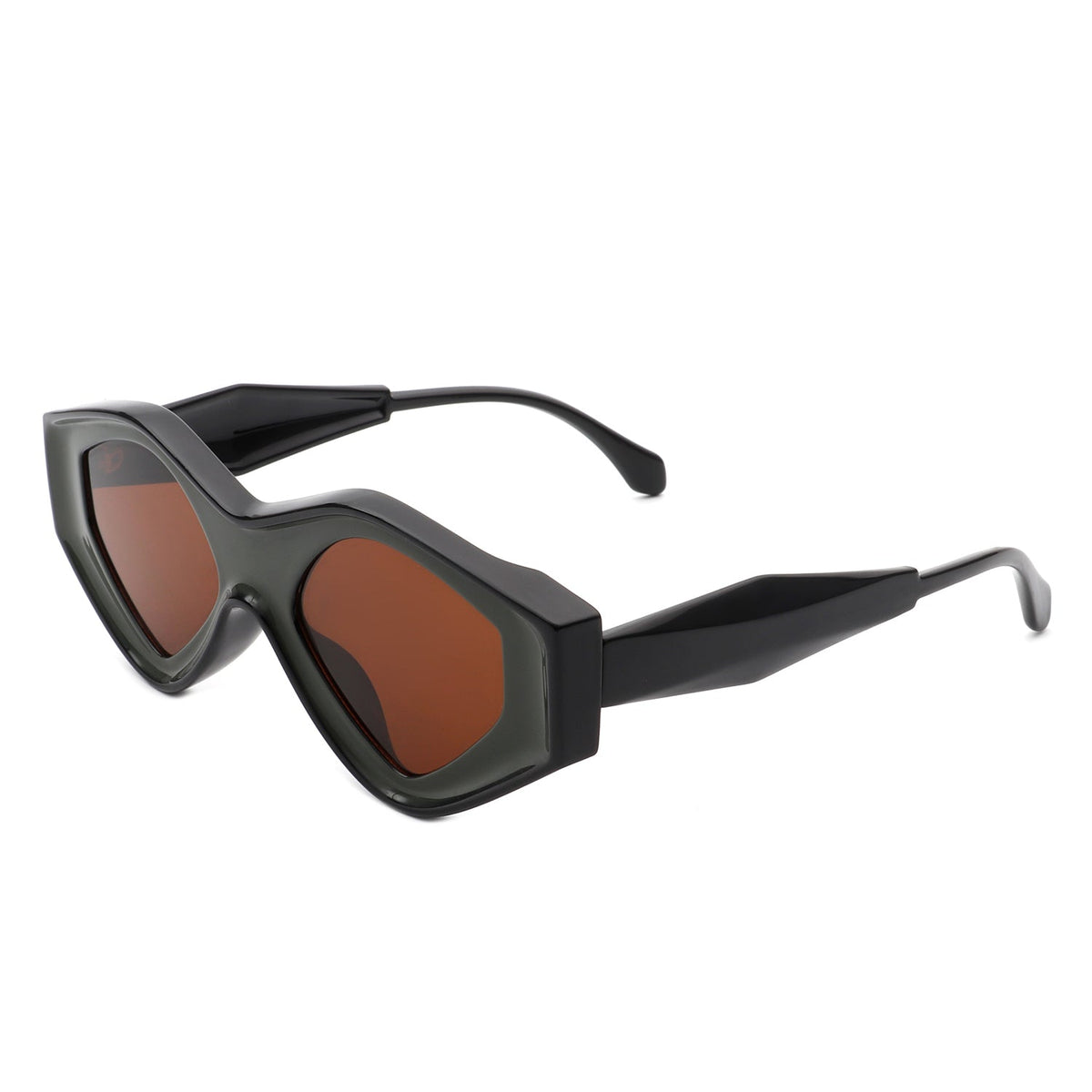 Rosedawn - Futuristic Square Retro Chunky Irregular Geometric Sunglasses - Charming Charlie