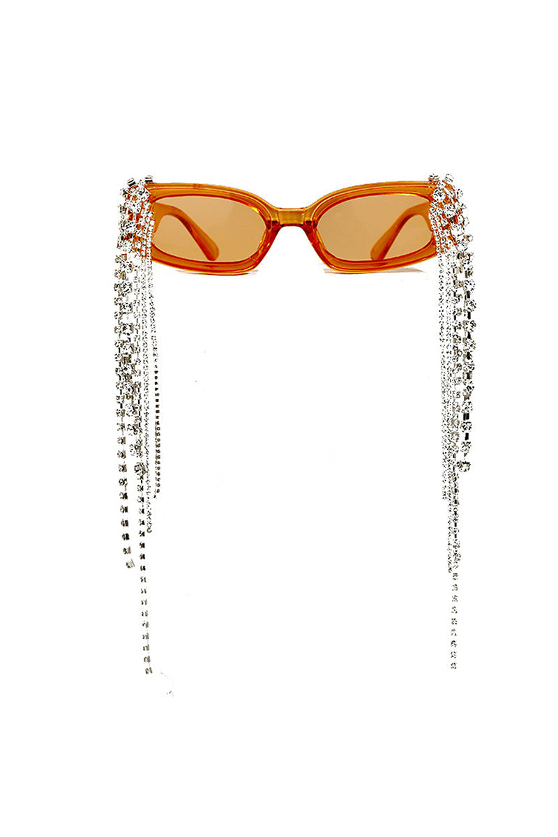 Thyria - Modern Luxury Rhinestone Chi Rectangle Women's Sunglasses - Charming Charlie