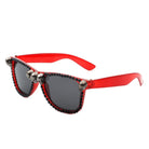 Myralis - Classic Horn Rim Rhinestone Gothic Skull Square Sunglasses - Charming Charlie