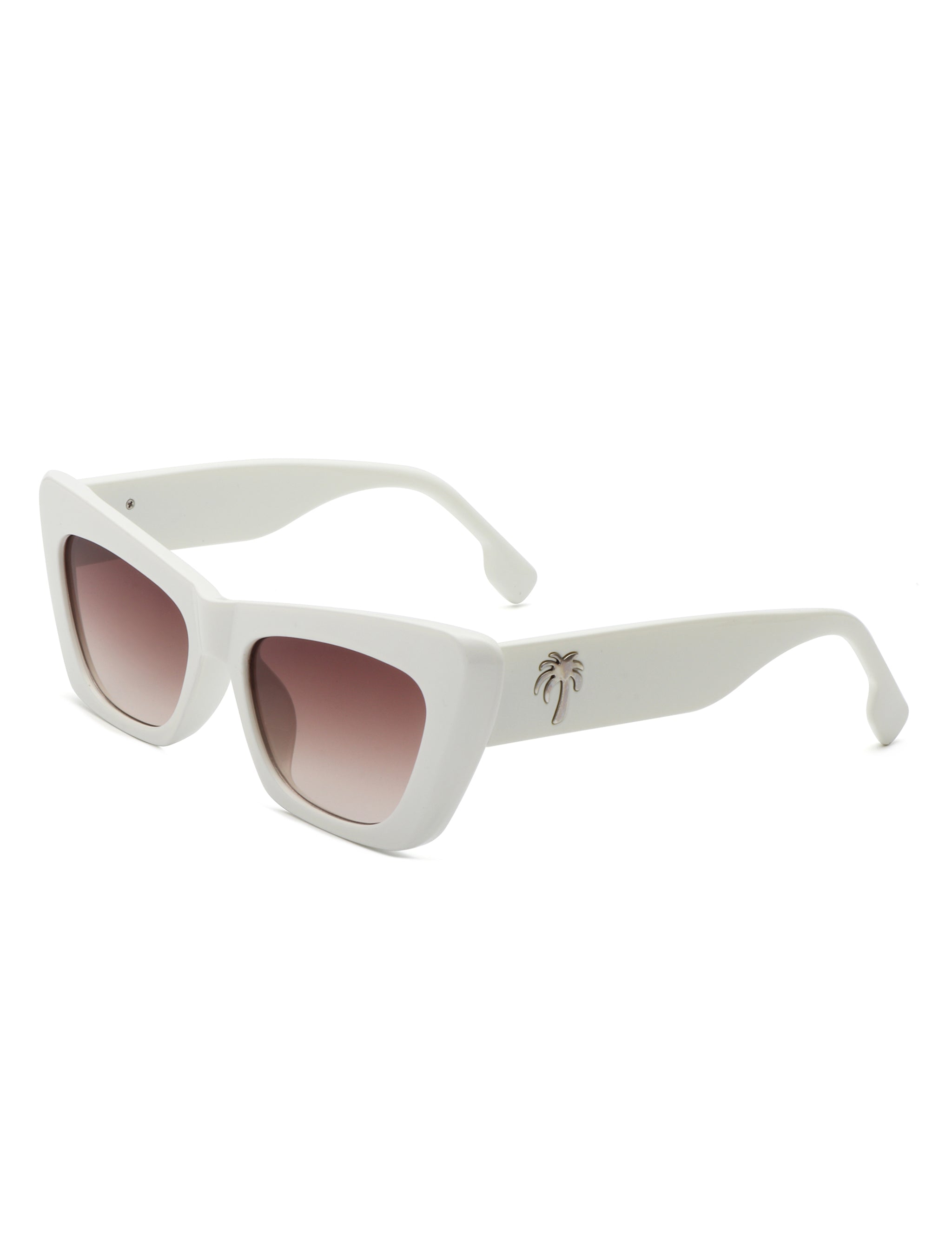 Hush - Chic Retro Tinted Cat Eye Women's Fashion Square Sunglasses - Charming Charlie