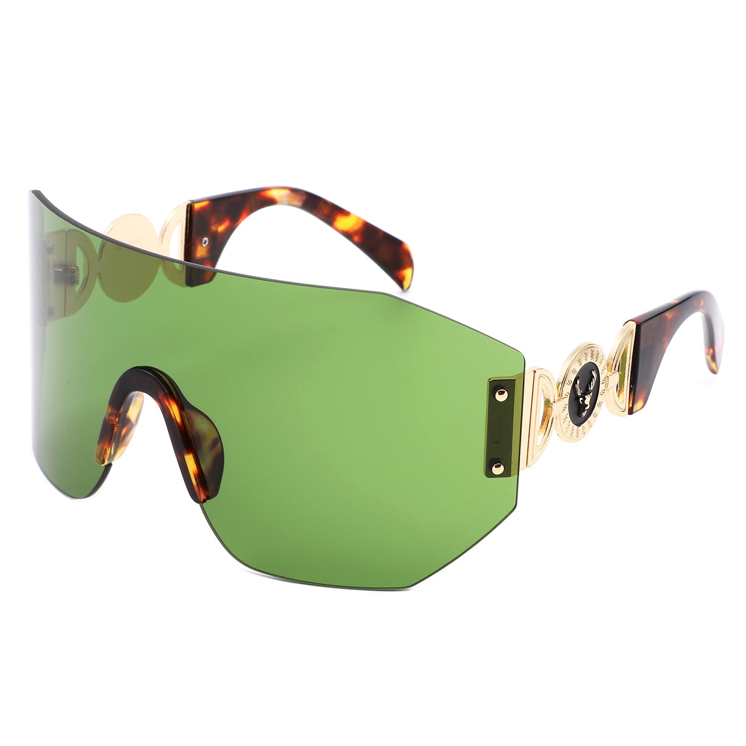 Brio - Oversized Bold Square Retro Rimless Sunglasses - Charming Charlie
