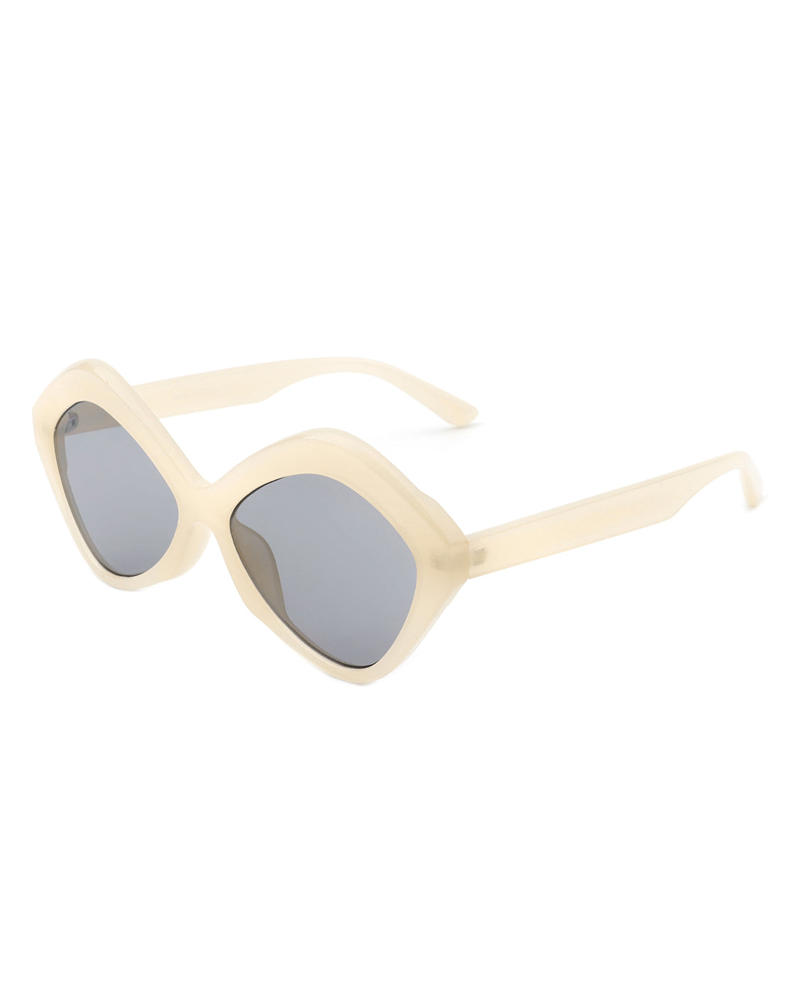 Amethyst - Women Geometric Fashion Hexagonal Cat Eye Sunglasses - Charming Charlie