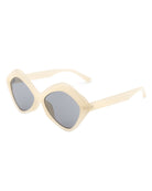 Amethyst - Women Geometric Fashion Hexagonal Cat Eye Sunglasses - Charming Charlie