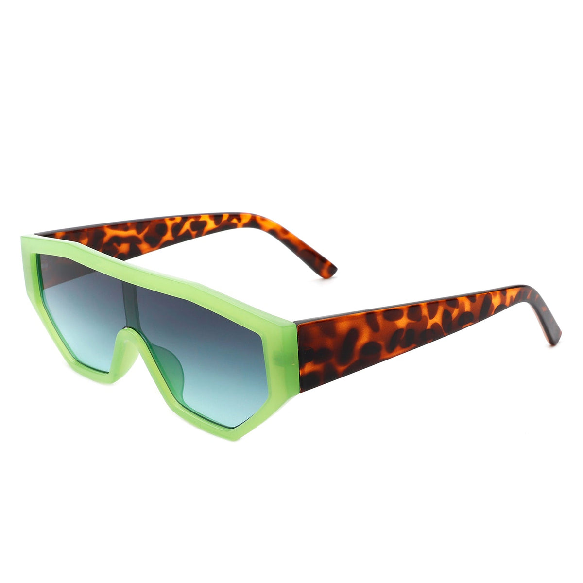 Firelily - Geometric Square Oversize Futuristic Fashion Sunglasses - Charming Charlie