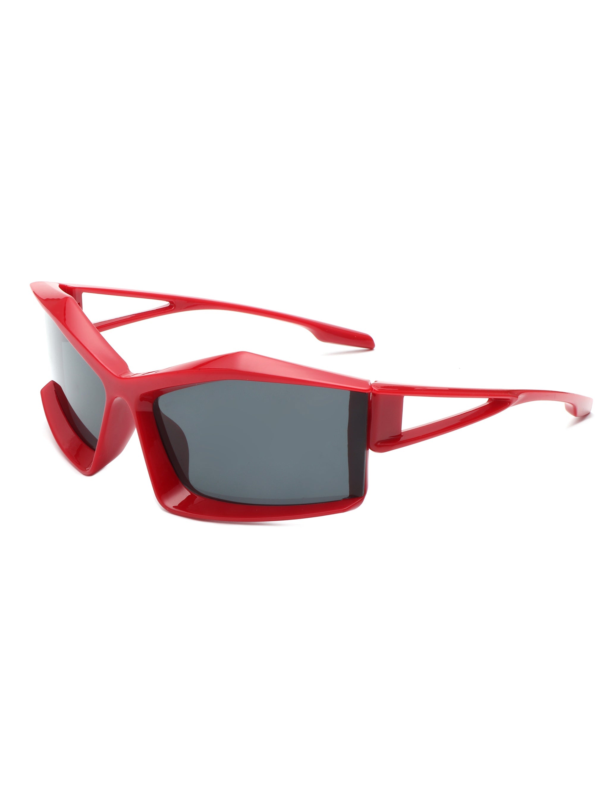 Halo - Futuristic Geometric Rectangle Fashion Sunglasses - Charming Charlie