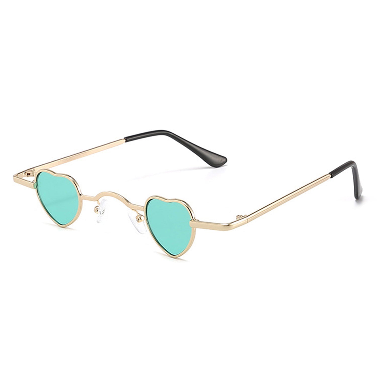 Zyral - Metal Heart Shaped Tinted Mini Color Pop Sunglasses - Charming Charlie