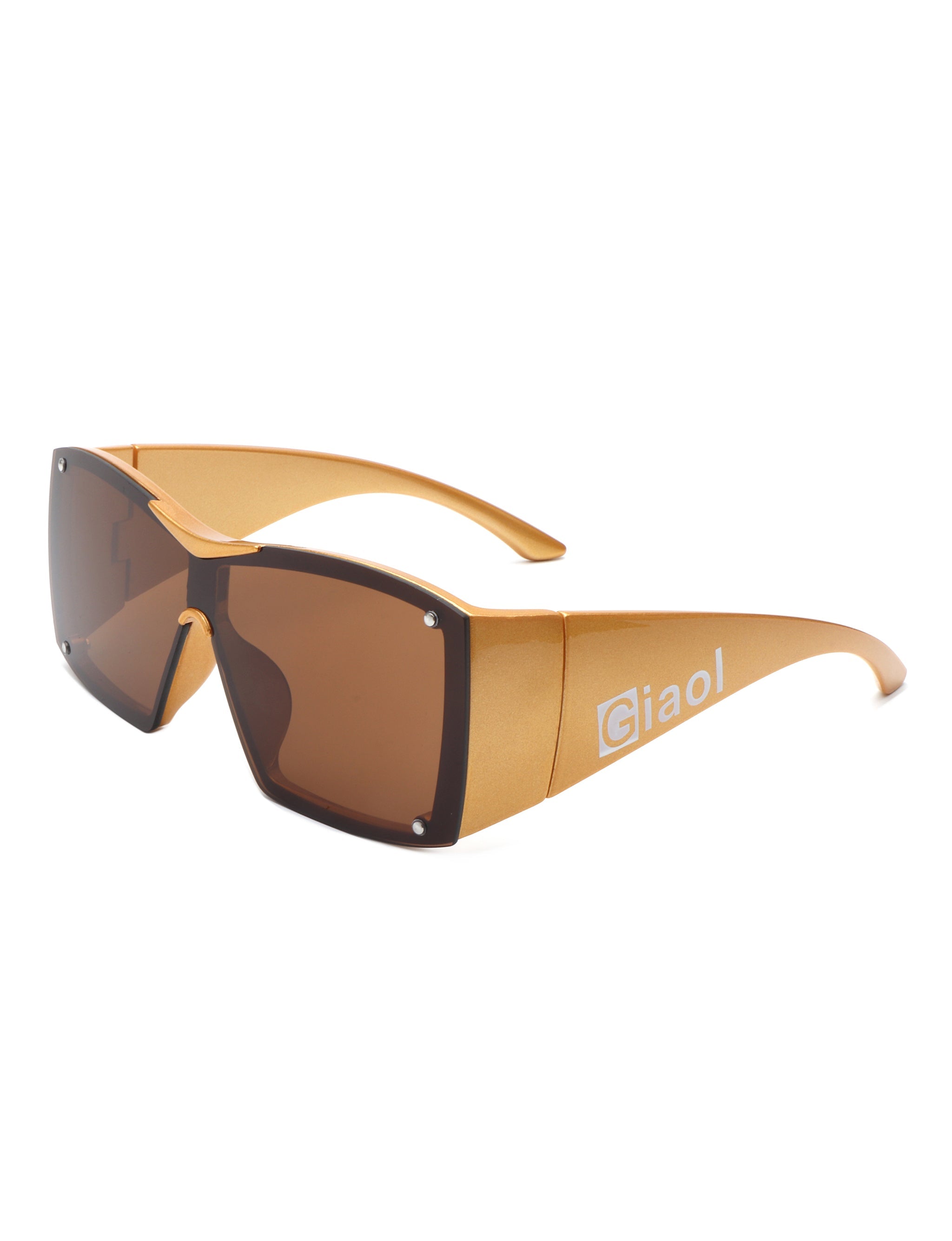 Fizz - Oversized Thick Frame Wrap-Around Women's Square Sunglasses - Charming Charlie