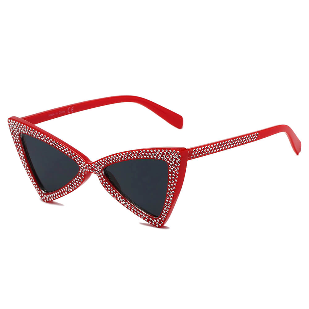 CANBERRA | S1078 - Women Retro Vintage Extreme Cat Eye Sunglasses - Cramilo Eyewear - Stylish Trendy Affordable Sunglasses Clear Glasses Eye Wear Fashion