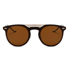 INDIO | S3010 - Retro Mirrored Brow-Bar Design Circle Round Fashion Sunglasses - Cramilo Eyewear - Stylish Trendy Affordable Sunglasses Clear Glasses Eye Wear Fashion