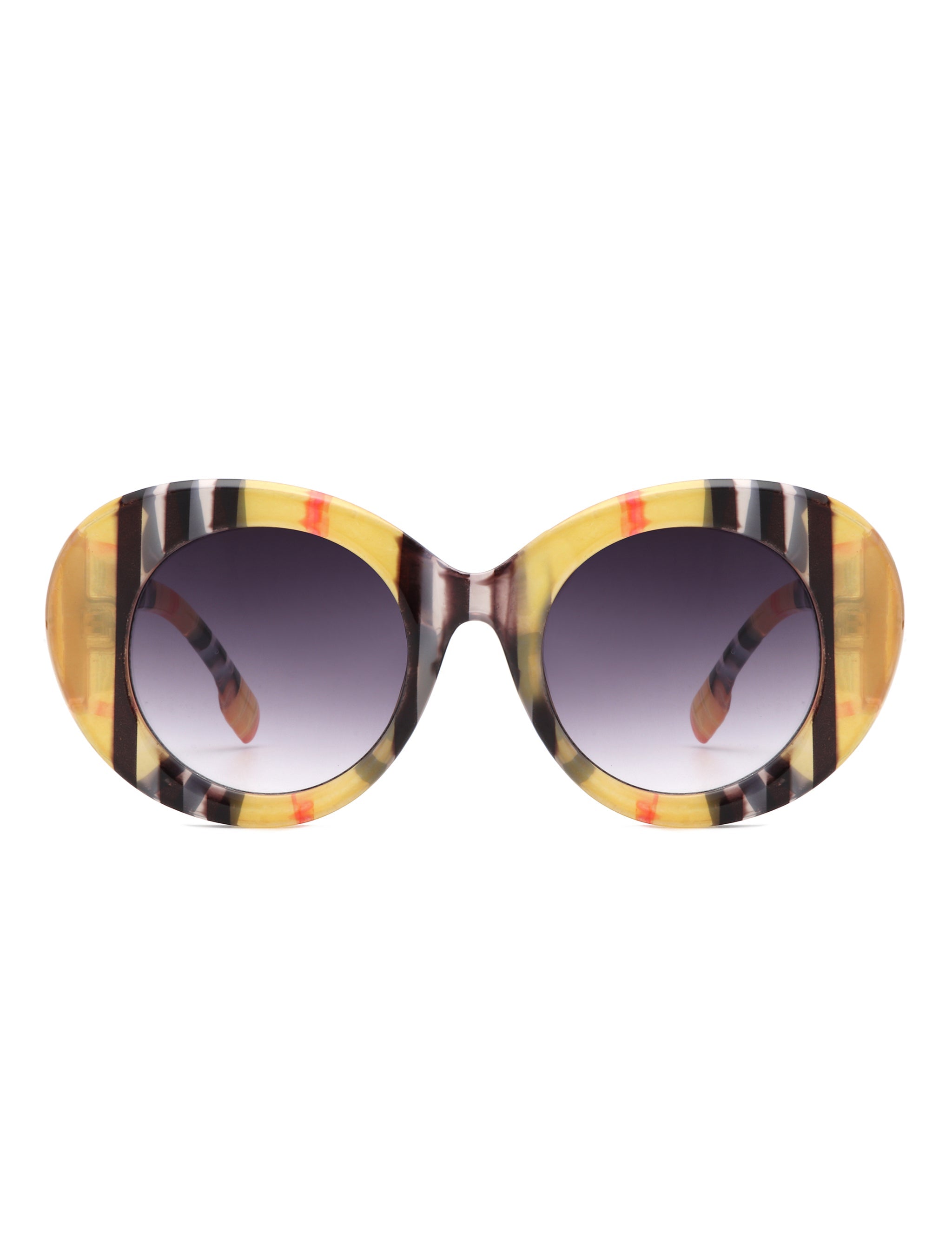 Optic - Round Oval Oversized Women's Fashion Sunglasses - Charming Charlie