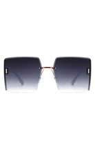 Lyris - Square Rimless Oversize Chic Women's Fashion Sunglasses - Charming Charlie