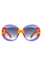 Maven - Oversized Geometric Oval Round Fashion Women's Sunglasses - Charming Charlie