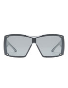 Fizz - Oversized Thick Frame Wrap-Around Women's Square Sunglasses - Charming Charlie