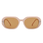Nexis - Geometric Square Thick Frame Fashion Sunglasses - Charming Charlie
