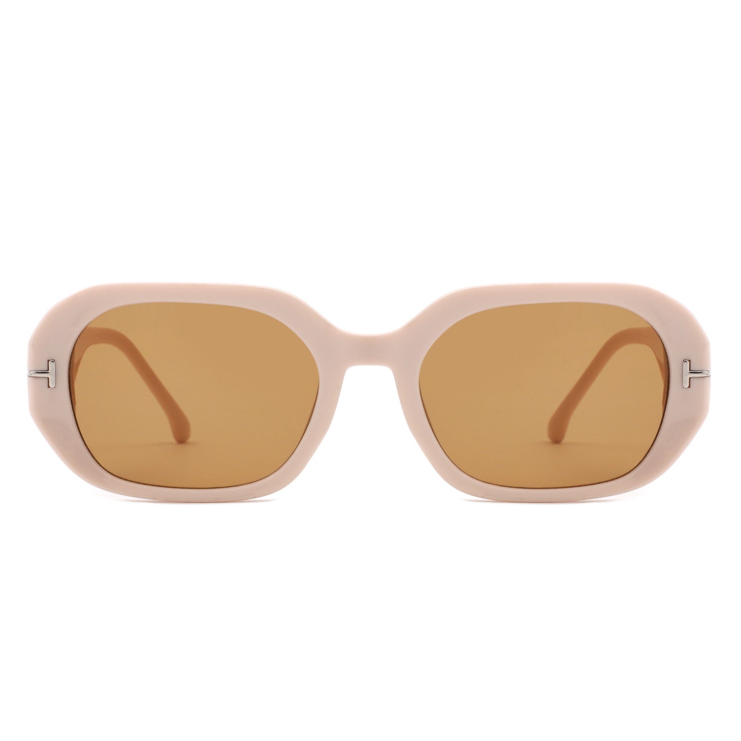 Nexis - Geometric Square Thick Frame Fashion Sunglasses - Charming Charlie