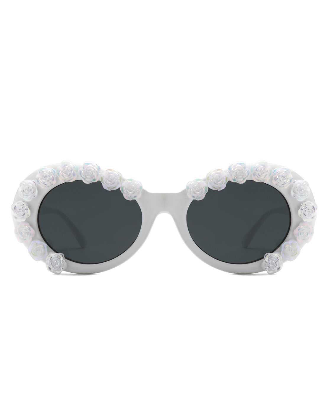 Vystra - Oval Flower Round Fashion Women's Sunglasses - Charming Charlie