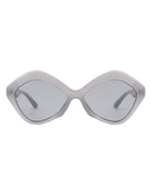 Amethyst - Women Geometric Fashion Hexagonal Cat Eye Sunglasses - Charming Charlie