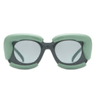 Twirl - Square Geometric Irregular Chunky Fashion Futuristic Sunglasses - Charming Charlie