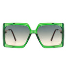 Yellowra - Women Oversize Retro Square Large Fashion Sunglasses - Charming Charlie