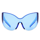 Quirk - Futuristic Oversized Shield Wrap Around Tinted Sunglasses - Charming Charlie