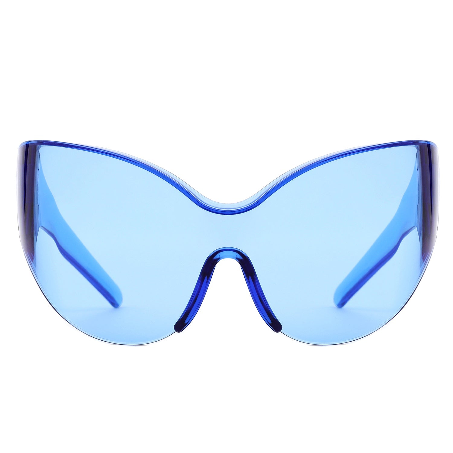 Quirk - Futuristic Oversized Shield Wrap Around Tinted Sunglasses - Charming Charlie