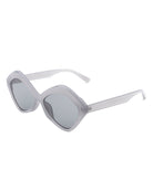 Amethyst - Women Geometric Fashion Hexagonal Cat Eye Sunglasses - Charming Charlie