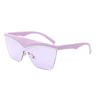 Lythia - Semi-Rimless Fashion Flat Top Sunglasses - Charming Charlie