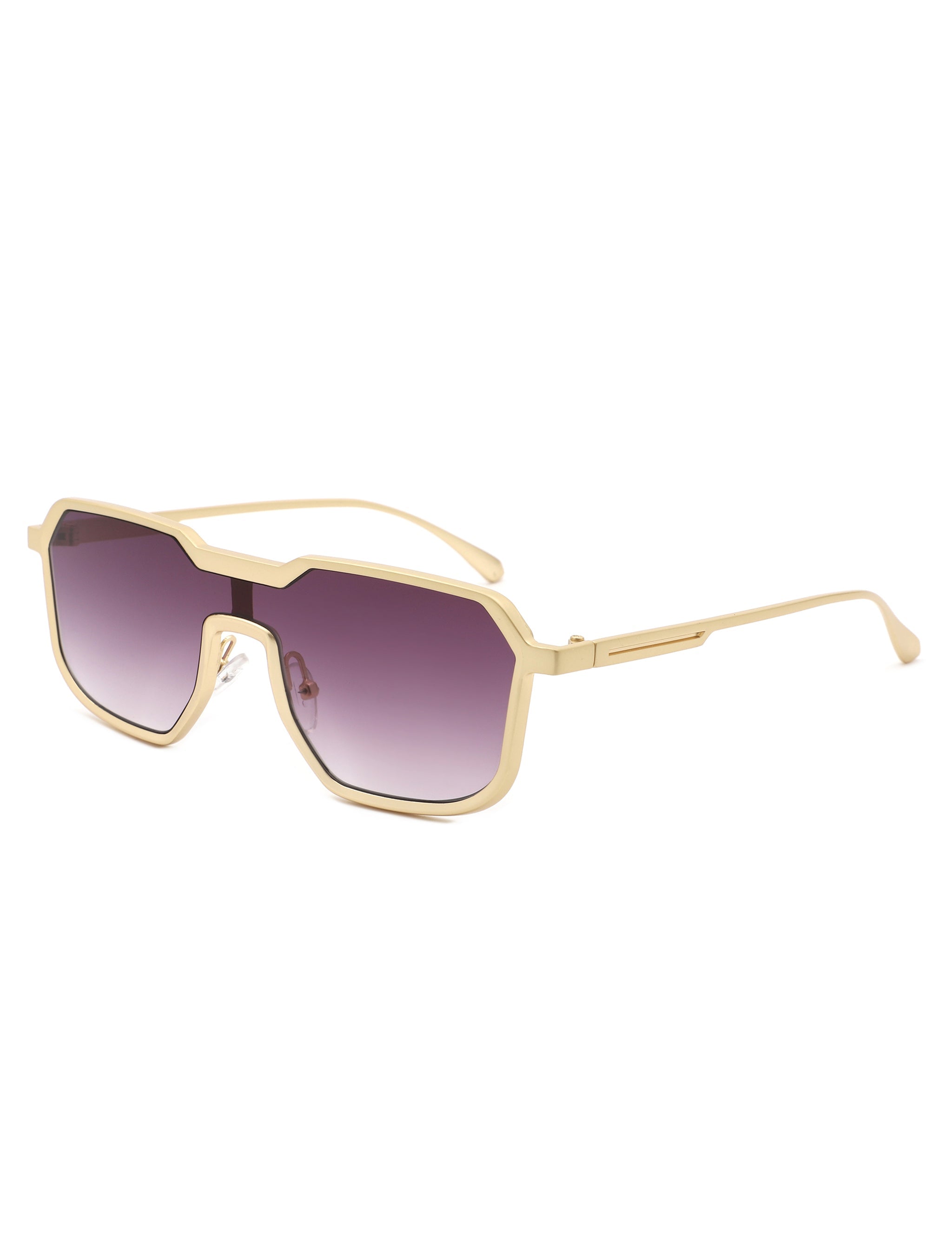 Fusion - Retro Oversized Square Geometric Fashion Sunglasses - Charming Charlie
