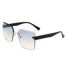 Orbit - Women's Rimless Tinted Square Fashion Sunglasses - Charming Charlie