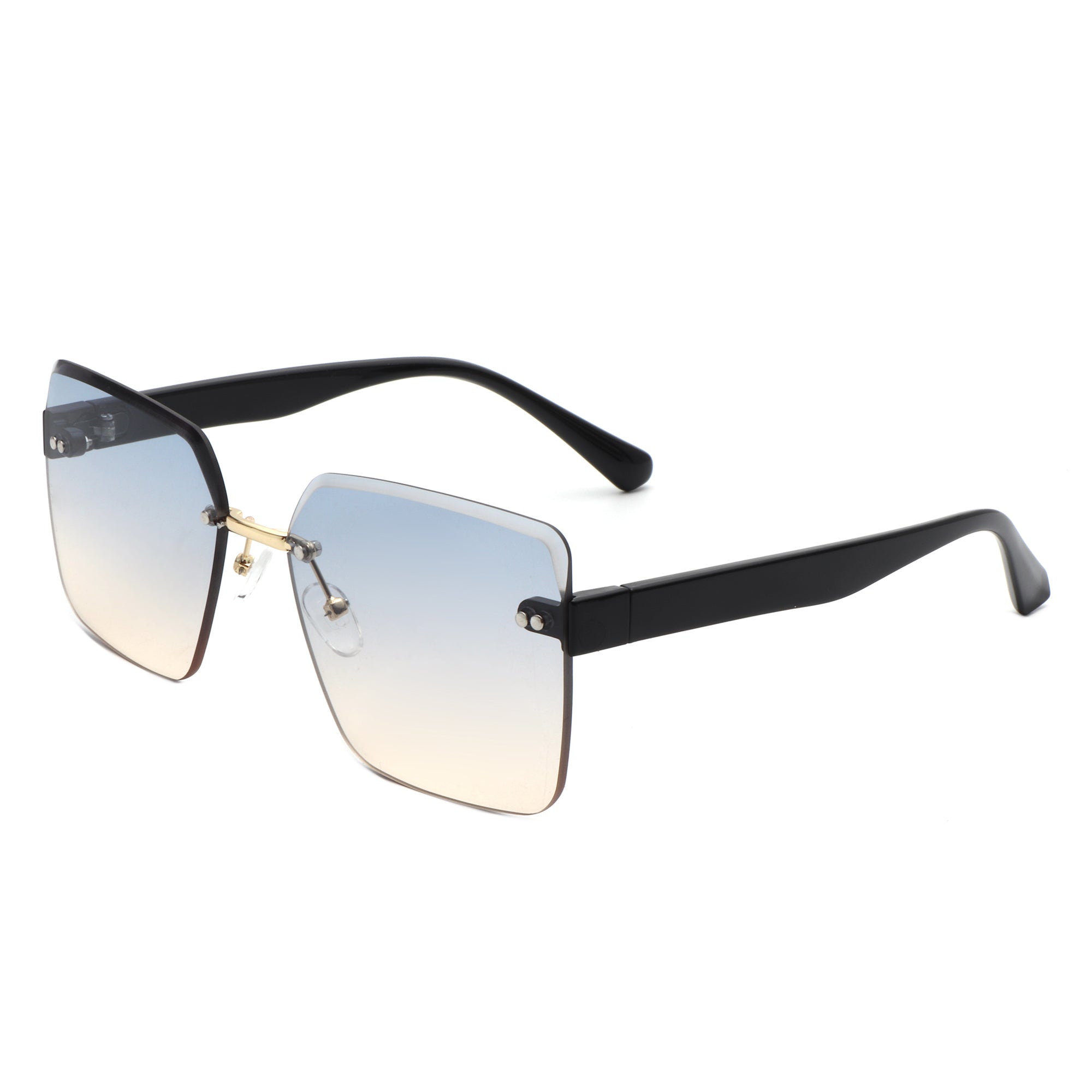 Orbit - Women's Rimless Tinted Square Fashion Sunglasses - Charming Charlie