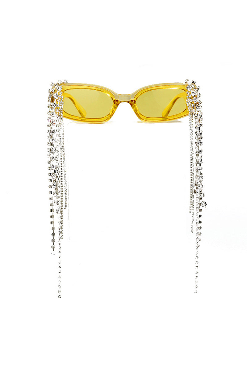 Thyria - Modern Luxury Rhinestone Chi Rectangle Women's Sunglasses - Charming Charlie