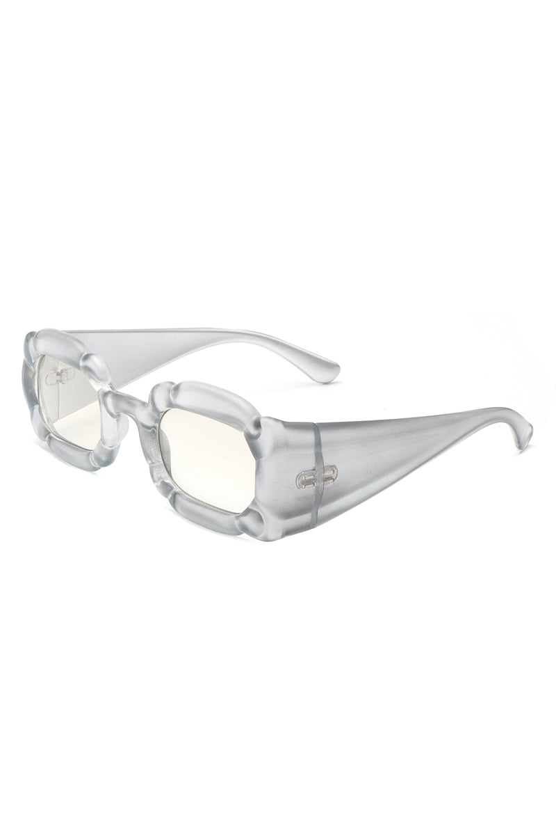 Uplift - Geometric Irregular Thick Frame Square Fashion Sunglasses - Charming Charlie