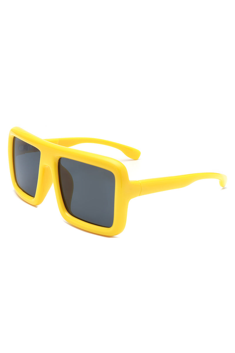 Hype - Oversized Square Flat-Top Women's Fashion Sunglasses - Charming Charlie