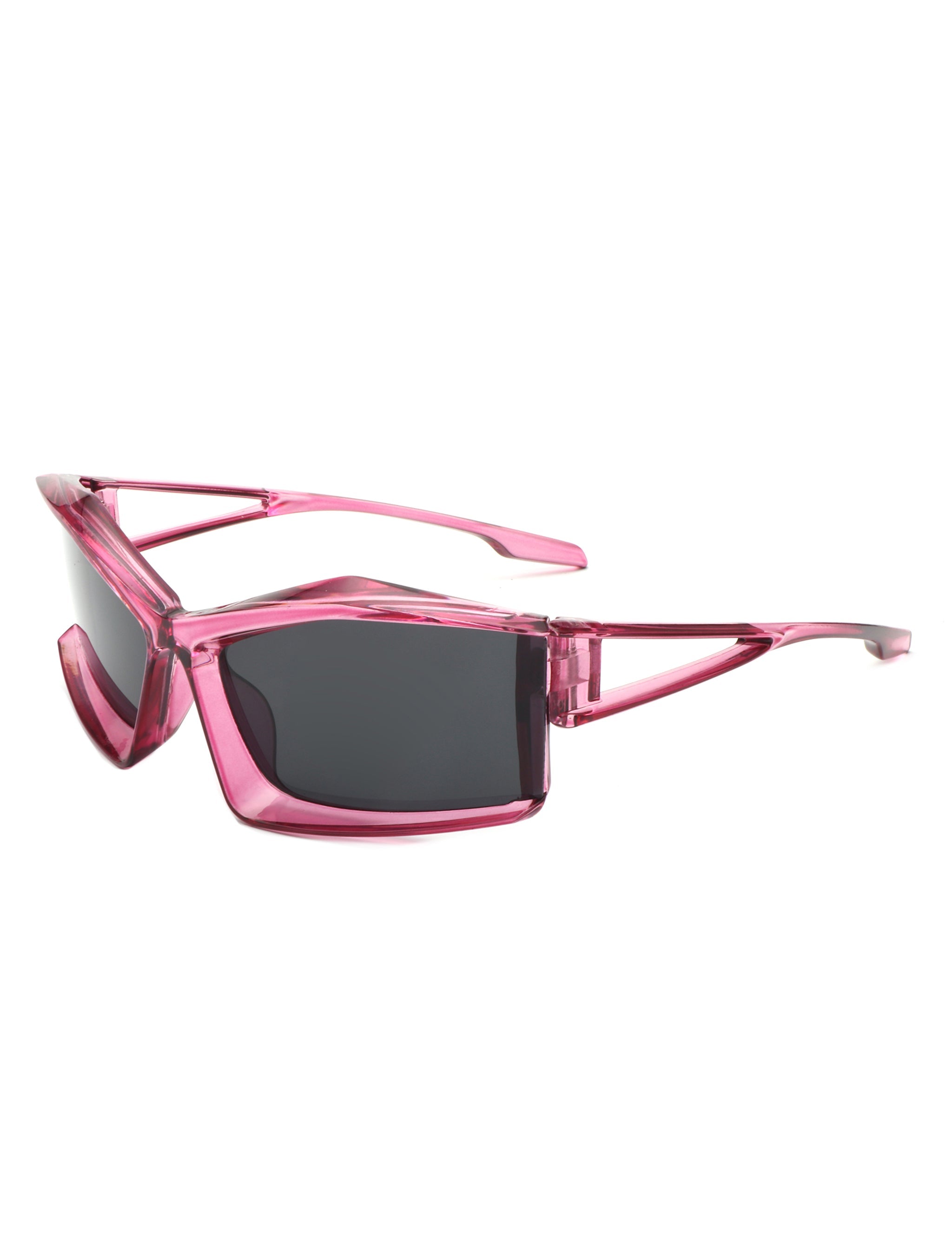 Halo - Futuristic Geometric Rectangle Fashion Sunglasses - Charming Charlie