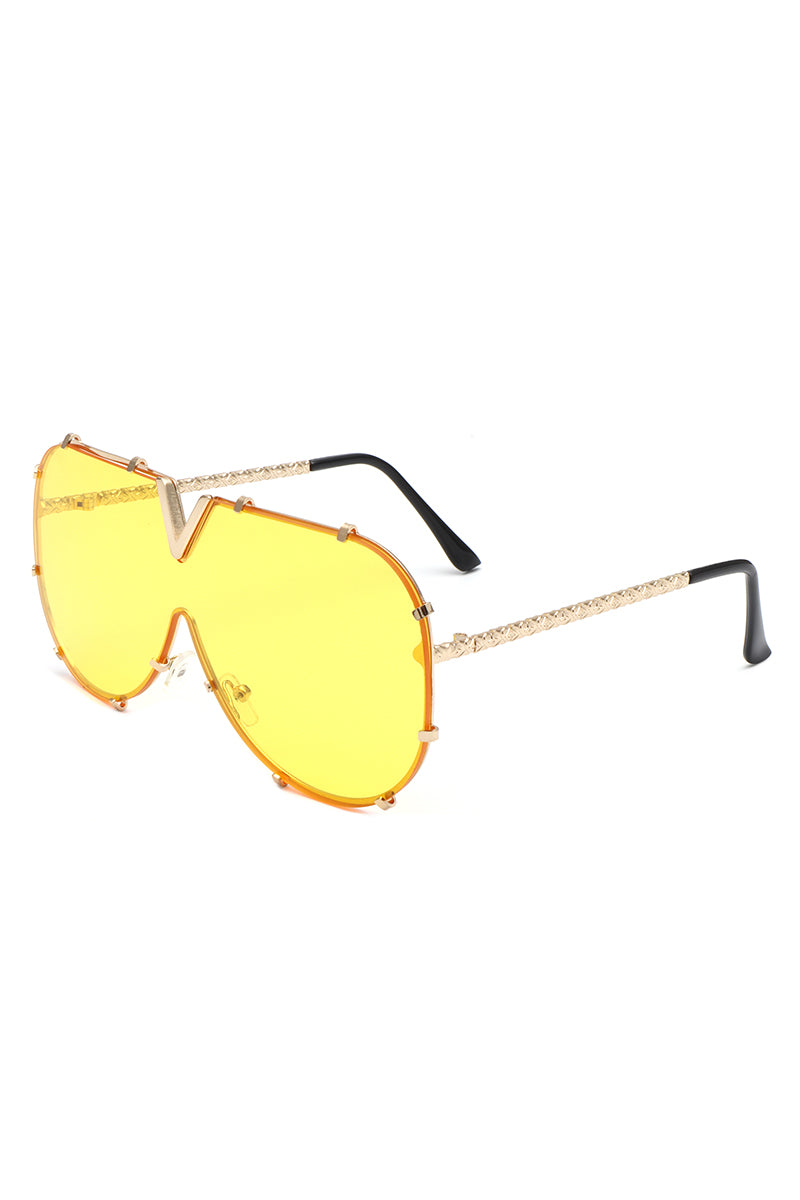 Dazzle - Oversized Luxury Aviator Sunglasses - Charming Charlie