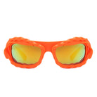 Riff - Rectangle Irregular Twisted Thick Frame Futuristic Sunglasses - Charming Charlie