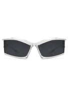 Halo - Futuristic Geometric Rectangle Fashion Sunglasses - Charming Charlie