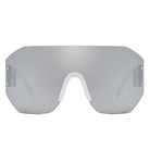 Brio - Oversized Bold Square Retro Rimless Sunglasses - Charming Charlie