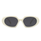Glittera - Rectangle Retro Oval Chic Round Lens Leaf Design Fashion Sunglasses - Charming Charlie