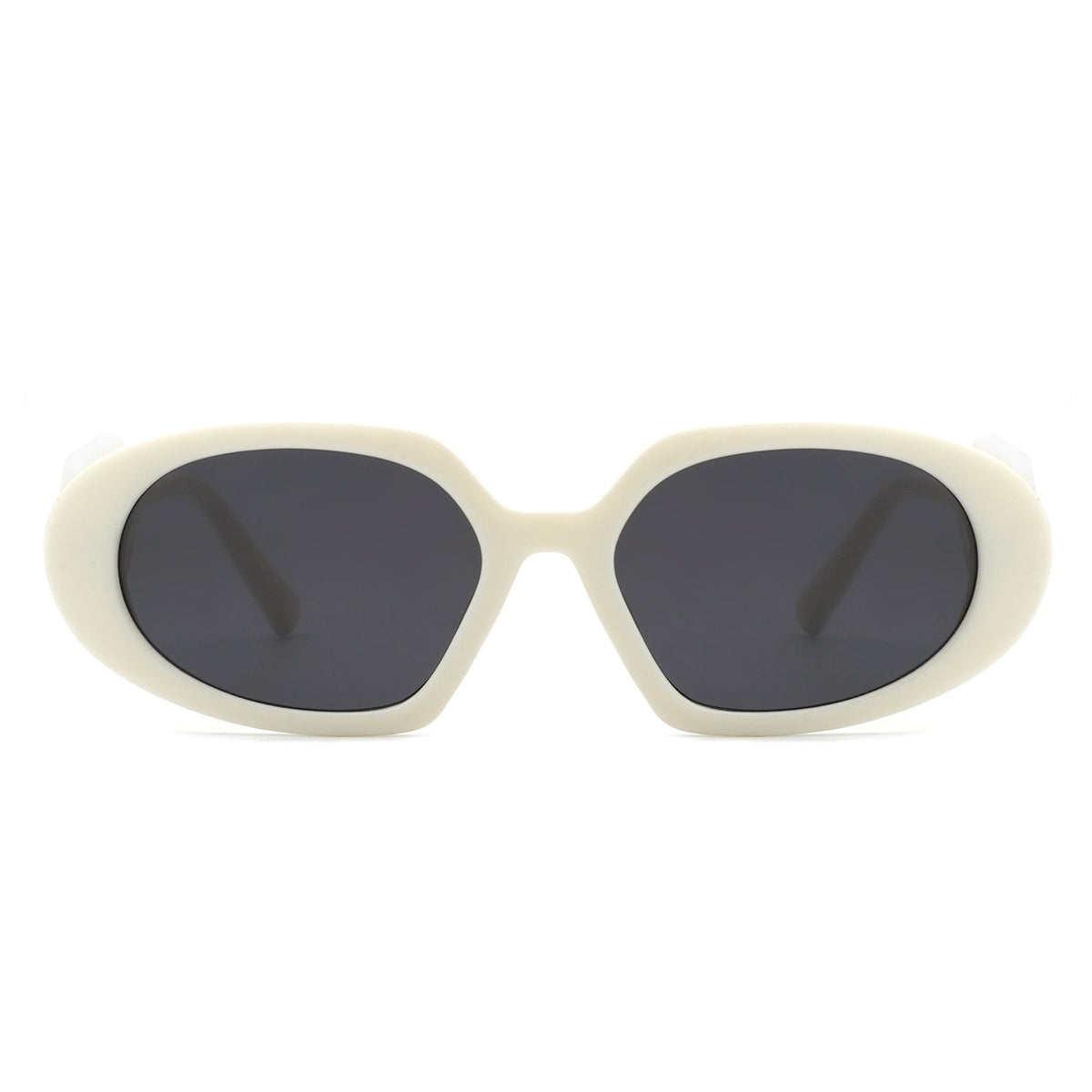 Glittera - Rectangle Retro Oval Chic Round Lens Leaf Design Fashion Sunglasses - Charming Charlie