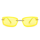 Thalyn - Rectangle Sleek Tinted Sports Color Pop Sunglasses - Charming Charlie