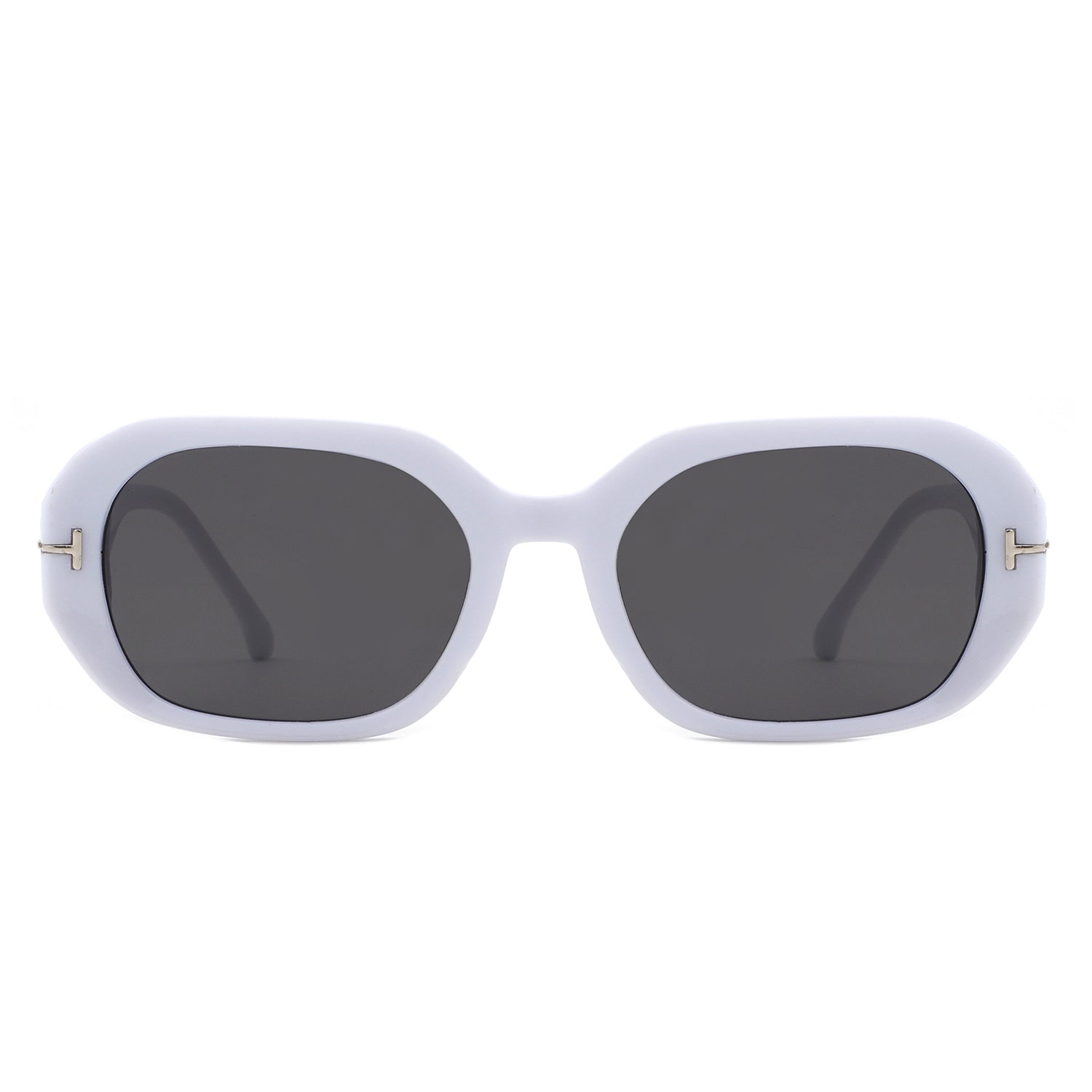Nexis - Geometric Square Thick Frame Fashion Sunglasses - Charming Charlie