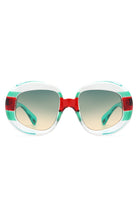 Maven - Oversized Geometric Oval Round Fashion Women's Sunglasses - Charming Charlie