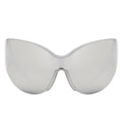 Quirk - Futuristic Oversized Shield Wrap Around Tinted Sunglasses - Charming Charlie