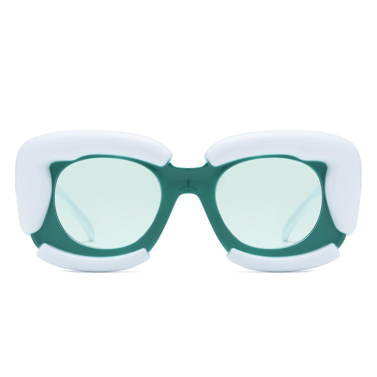 Twirl - Square Geometric Irregular Chunky Fashion Futuristic Sunglasses - Charming Charlie