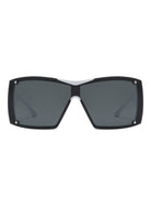 Fizz - Oversized Thick Frame Wrap-Around Women's Square Sunglasses - Charming Charlie